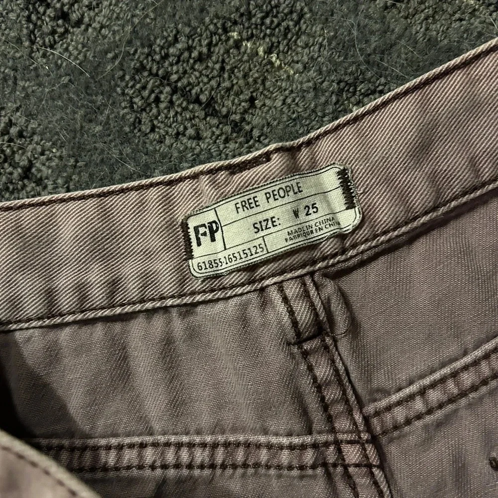 Free People High Waisted Denim Cutoff Festival Shorts Pink/Brown 25